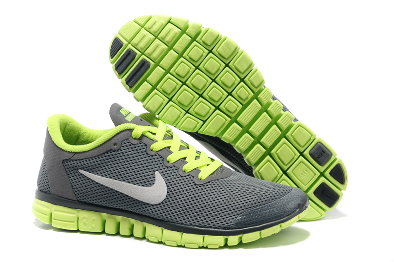 Nike Free 3.0 Hommes Gris Vert Nouvelles Chaussures Hommes